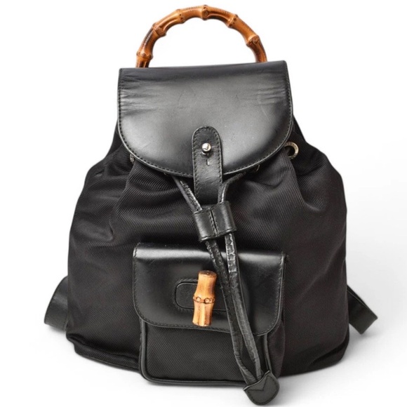 Gucci Black Backpack with Bamboo Accents main image 10